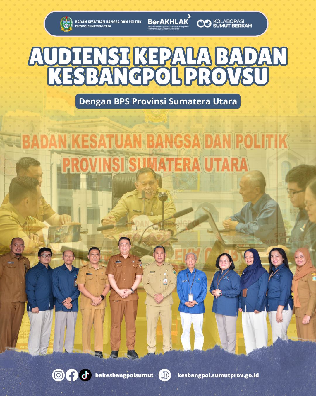 AUDIENSI KEPALA BADAN KESBANGPOL PROVSU DENGAN BPS PROVINSI SUMATERA UTARA