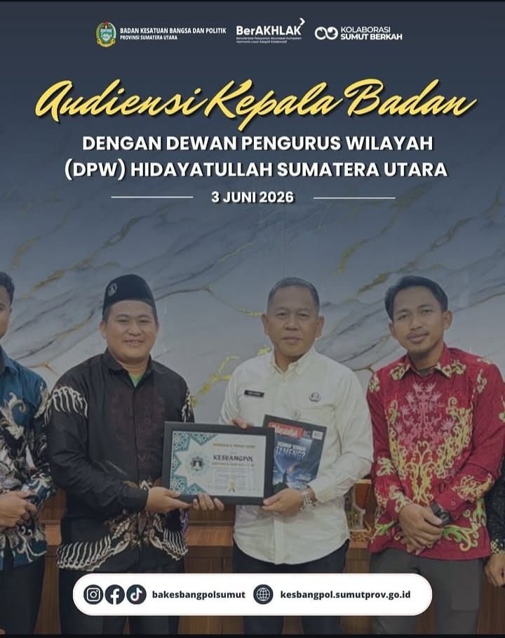 AUDIENSI KEPALA BADAN DENGAN DEWAN PENGURUS WILAYAH (DPW) HIDAYATULLAH SUMUT