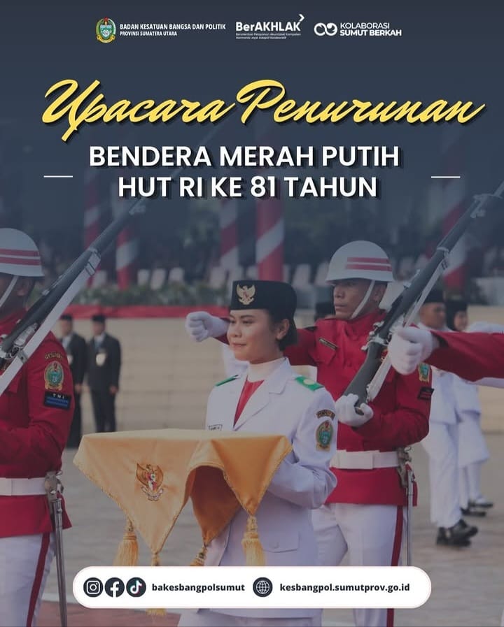 UPACARA PENURUNAN BENDERA MERAH PUTIH HUT RI KE 81 TAHUN