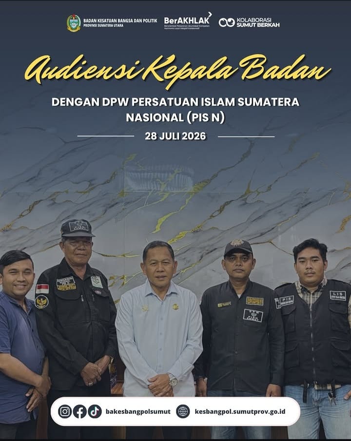 AUDIENSI KEPALA BADAN DENGAN DPW PERSATUAN ISLAM SUMUT (PIS N)