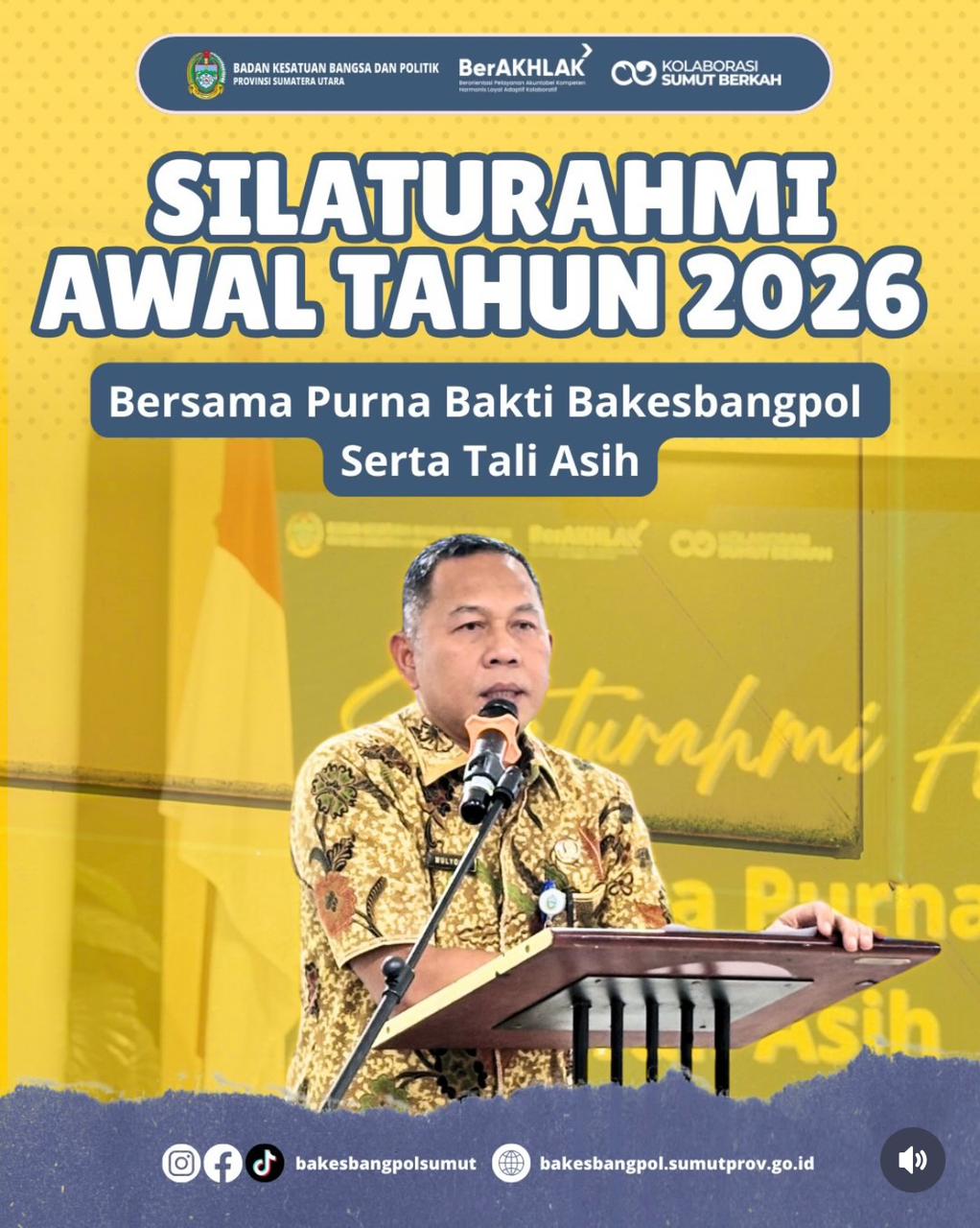 Silaturahmi Awal Tahun 2026 Bersama Purna Bakti Bakesbangpol Serta Tali Asih