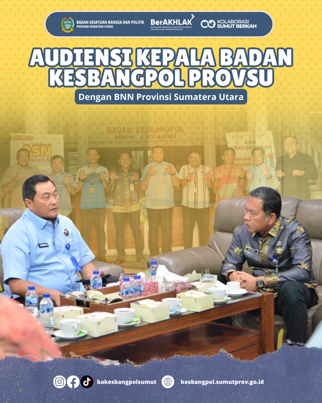 AUDIENSI KEPALA BADAN KESBANGPOL PROVSU DENGAN BNN PROVINSI SUMATERA UTARA